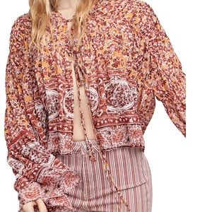 Free People Lorraine Tiered Kimono Shirt